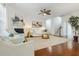 Cozy living room with fireplace, hardwood floors, and neutral color scheme at 188 Donning Dr, Summerville, SC 29483