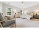 Spacious main bedroom featuring plush carpet, large windows, and a decorative sitting area at 188 Donning Dr, Summerville, SC 29483