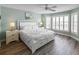 Inviting bedroom featuring a plush bed, matching nightstands, plantation shutters and ample natural light at 1919 Marsh Oak Ln, Seabrook Island, SC 29455