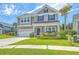 Charming two-story home featuring manicured lawn, attached garage, and inviting front porch at 207 Center Hill Ct, Summerville, SC 29485