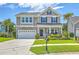 Charming two-story home featuring manicured lawn, attached garage, and inviting front porch at 207 Center Hill Ct, Summerville, SC 29485