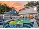 Inviting backyard pool with clear water, surrounded by a white fence and blue patio chairs at 2142 Golfview Dr, Charleston, SC 29412