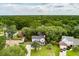 An aerial view of a home, pool, and surrounding wooded neighborhood at 237 Dillard Dr, Goose Creek, SC 29445