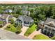 Beautiful aerial view of a neighborhood showcasing mature trees and well-maintained landscaping at 2981 Sturbridge Rd, Mount Pleasant, SC 29466
