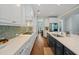 Modern kitchen with a center island, stainless steel appliances, and open access to the dining room at 2981 Sturbridge Rd, Mount Pleasant, SC 29466