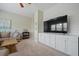 Comfortable living room with a large built-in entertainment center at 2981 Sturbridge Rd, Mount Pleasant, SC 29466