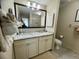 Bathroom with double vanity sink, granite countertop, and tile flooring at 311 Seascape (Share G), Isle of Palms, SC 29451