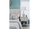 Bright bedroom features stylish nightstand, lamp, and neutral decor with complementary colors at 3807 Canary Ct, North Charleston, SC 29420
