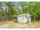 Outbuilding in the backyard providing extra storage or workspace, complemented by a well-maintained lawn at 427 Grape Arbor Drive Dr, Summerville, SC 29486