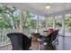 Cozy screened patio with wicker furniture and a stone fire pit for relaxing outdoor gatherings at 4352 Park Island Rd, Hollywood, SC 29449