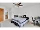 Bedroom with fan and desk, featuring neutral carpet and paint at 103 Greencastle Dr, Goose Creek, SC 29445