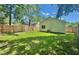 Lush green backyard enclosed by wood fencing for privacy at 108 Alston Cir, Goose Creek, SC 29445
