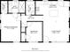 A floor plan showing a layout with two bedrooms, two baths, a living room, and a kitchen at 1105 Crull Dr, Charleston, SC 29407