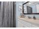 This bathroom features a built in storage in the wall, and a modern vanity area at 1120 Hidden Cove Dr # I, Mount Pleasant, SC 29464