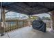 Backyard patio with covered gazebo, a grill and fenced in above-ground pool at 118 Lagoona Dr, Summerville, SC 29483