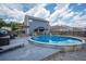 Backyard oasis featuring an above-ground pool, wooden deck, and lounging area at 118 Lagoona Dr, Summerville, SC 29483