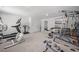 Well-equipped home gym featuring various exercise machines, weights, and ample space for workouts at 118 Lagoona Dr, Summerville, SC 29483