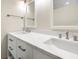 Bathroom vanity featuring double sinks, white countertop, and modern fixtures at 1203 Forestwood Dr, Charleston, SC 29407