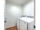 Bright laundry room featuring a Samsung washer and dryer, plus handy wire shelving for storage at 133 Axtell Dr, Summerville, SC 29485