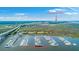 Picturesque aerial view of marina and headquarters island surrounded by water at 1343 Headquarters Plantation Dr, Johns Island, SC 29455