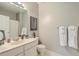 Well-lit bathroom with a vanity and wall mirror at 1343 Headquarters Plantation Dr, Johns Island, SC 29455
