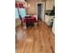 Bright dining area with hardwood floors and a classic chandelier at 1389 Parkshore Dr, Charleston, SC 29407