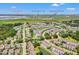 Aerial view of a neighborhood close to the beach, showcasing nearby amenities at 1582 Prince Edward St, Mount Pleasant, SC 29466