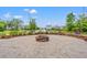 Charming outdoor fire pit area with views of the lake and community homes at 1582 Prince Edward St, Mount Pleasant, SC 29466