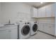 Functional laundry room featuring ample cabinet space, a sink, and modern appliances at 1619 Cultivation Ln, Mount Pleasant, SC 29466