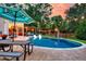Relaxing backyard pool and pergola setting with manicured landscaping and serene ambiance at 1728 Wellstead St, Mount Pleasant, SC 29466