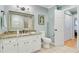 Bathroom featuring a vanity, granite countertops, neutral walls, and tiled floors at 196 Dogwood Ridge Rd, Summerville, SC 29485