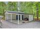 Covered boat and equipment storage area with open sides and gravel base, set amongst verdant greenery at 196 Dogwood Ridge Rd, Summerville, SC 29485