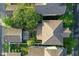 Aerial view of a home with a private backyard, patio, and mature trees, offering privacy and outdoor enjoyment at 206 White Gables Dr, Summerville, SC 29483