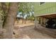 A view of the space beneath the house, showing the elevated construction and parking at 2218 Myrtle Ave, Sullivans Island, SC 29482
