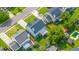 Aerial view showcases a well-maintained property with a lawn and an enclosed back porch at 311 Aberdeen Cir, Summerville, SC 29483