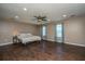 Spacious main bedroom with ceiling fan, recessed lighting, and two windows with custom drapes at 311 Aberdeen Cir, Summerville, SC 29483