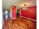Bright dining room featuring hardwood floors and an elegant chandelier at 412 Beverly Dr, Summerville, SC 29485