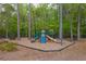 Community playground with swings, slide, picnic tables and surrounding wooded area provides a fun outdoor space at 412 Beverly Dr, Summerville, SC 29485