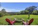 Backyard firepit provides a cozy place to relax with chairs and beautiful marsh views at 4601 Apple St, North Charleston, SC 29405