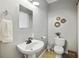 Cozy half bath with vanity, mirror, and toilet in neutral tones at 4601 Apple St, North Charleston, SC 29405
