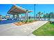 Community pickleball court with a covered seating area providing shade and comfort at 501 Rhythm St, Summerville, SC 29486