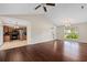 Open concept living space flowing into adjacent kitchen area at 633 Alwyn Blvd, Summerville, SC 29485