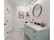 Updated bathroom features a modern vanity, framed mirror, and stylish fixtures at 7030 Billberry St, Hanahan, SC 29410