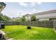 Green backyard with a wooden privacy fence and grassy lawn at 7621 Oldridge Rd, North Charleston, SC 29418