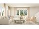 Bright living room features a white sofa, large windows, and contemporary decor, creating a welcoming space at 786 Ridgley Dr, Summerville, SC 29486