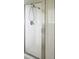 Clean shower features glass enclosure and a mounted shower head with a detachable hose at 8127 Saveur Ln, Charleston, SC 29406