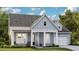 Charming single-Gathering home featuring light blue siding, white trim, and a well-manicured front yard at 87 French Garden Cir, Summerville, SC 29486