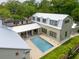 Aerial shot featuring a backyard with a rectangular in-ground swimming pool at 922 Kincade Dr, Mount Pleasant, SC 29464