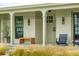 Charming front porch with stylish seating at 922 Kincade Dr, Mount Pleasant, SC 29464
