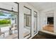 Hallway with large windows offering views of the patio and backyard area at 922 Kincade Dr, Mount Pleasant, SC 29464